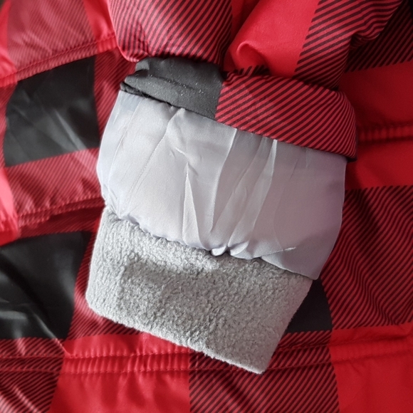 Healthtex boys size 3T Buffalo plaid attached hood jacket, NEW - Picture 5 of 5